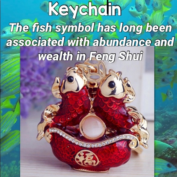 Accessories - ♥️Free GIFT/$15—-Red Double Lucky Fish KeyChain